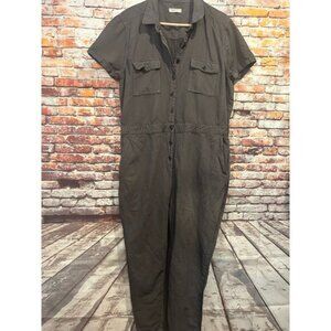 outerknown jumpsuit storm gray S.E.A. Suit short sleeve linen women's size XL
